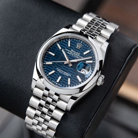 rolex datejust fluted blue